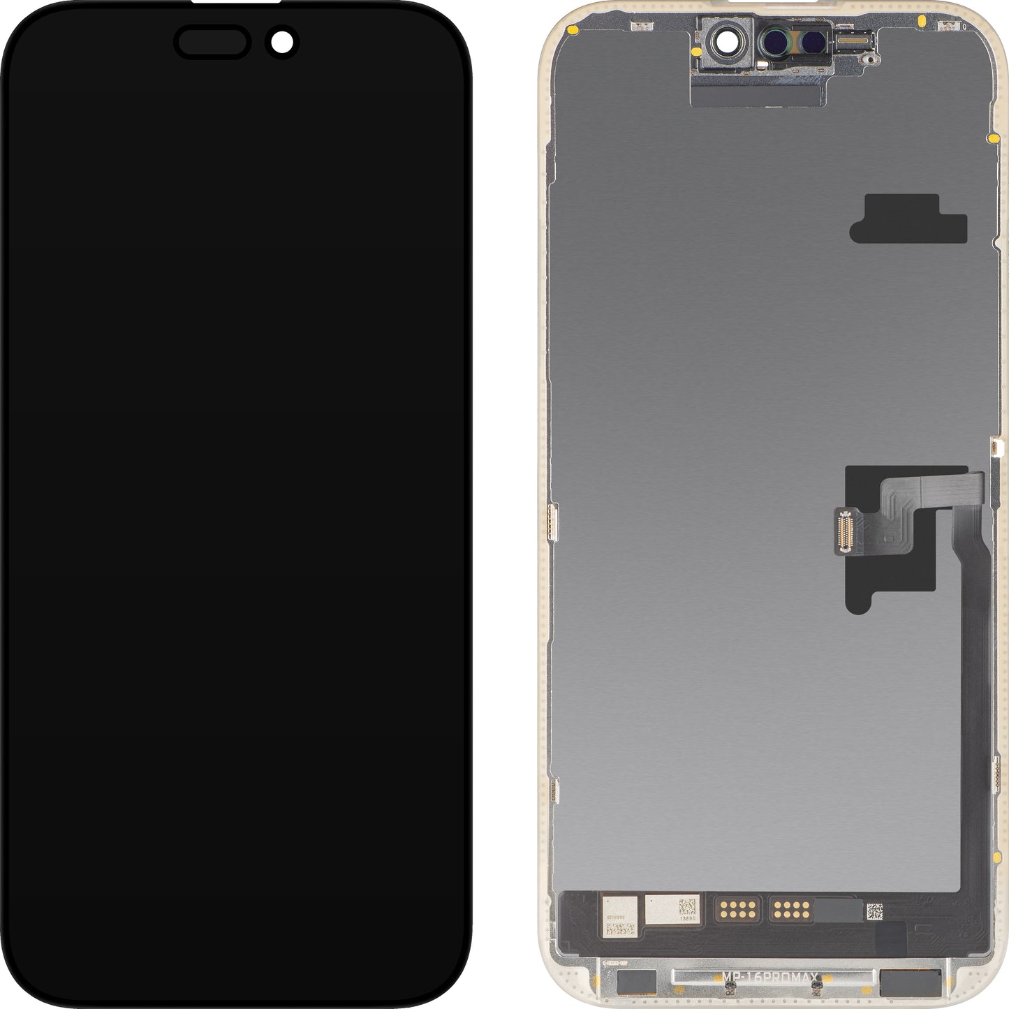 Ekran sa Touchscreen MP kompatibilan sa Apple iPhone 16 Pro Max, sa Ramom, Verzija Soft OLED FHD IC Movable, Crna