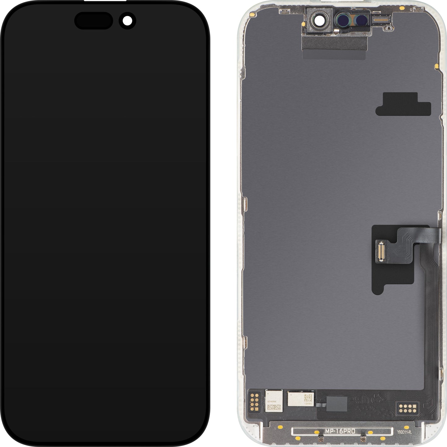Ekran sa Touchscreen MP kompatibilan sa Apple iPhone 16 Pro, sa Ramom, Verzija Soft OLED FHD 120Hz Dijagnostika, Crna