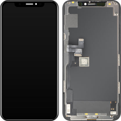 Ekran sa Touchscreen MP kompatibilan sa Apple iPhone 11 Pro, sa Ramom, Verzija OLED FHD IC Movable, Crna