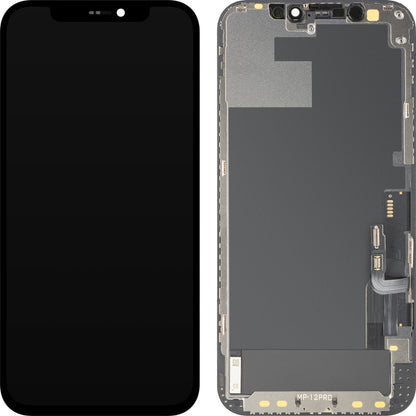 Ekran sa Touchscreen MP kompatibilan sa Apple iPhone 12 / 12 Pro, sa Ramom, Verzija OLED FHD IC Movable, Crna