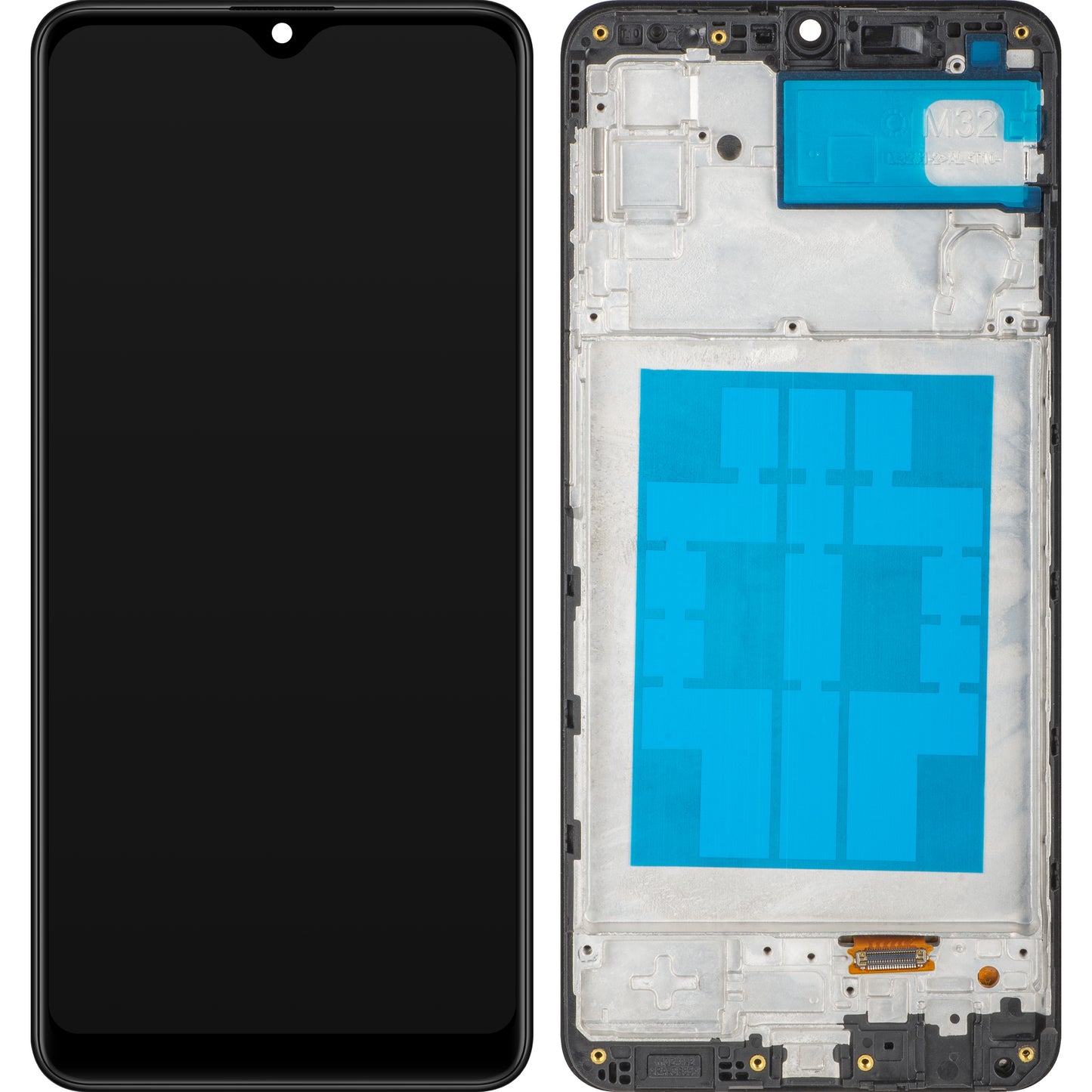 Ekran sa Touchscreen MP kompatibilan sa Samsung Galaxy M32 M325, sa Ramom, Crni