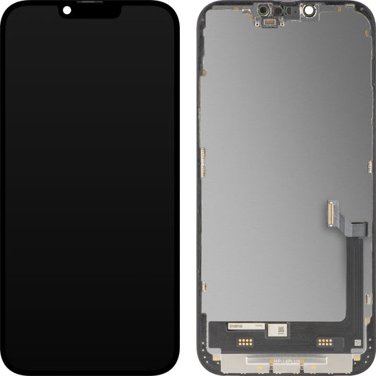 Ekran sa Touchscreen MP kompatibilan sa Apple iPhone 14 Plus, sa Ramom, Premium Soft OLED FHD 120Hz Dijagnostika Verzija, Crna