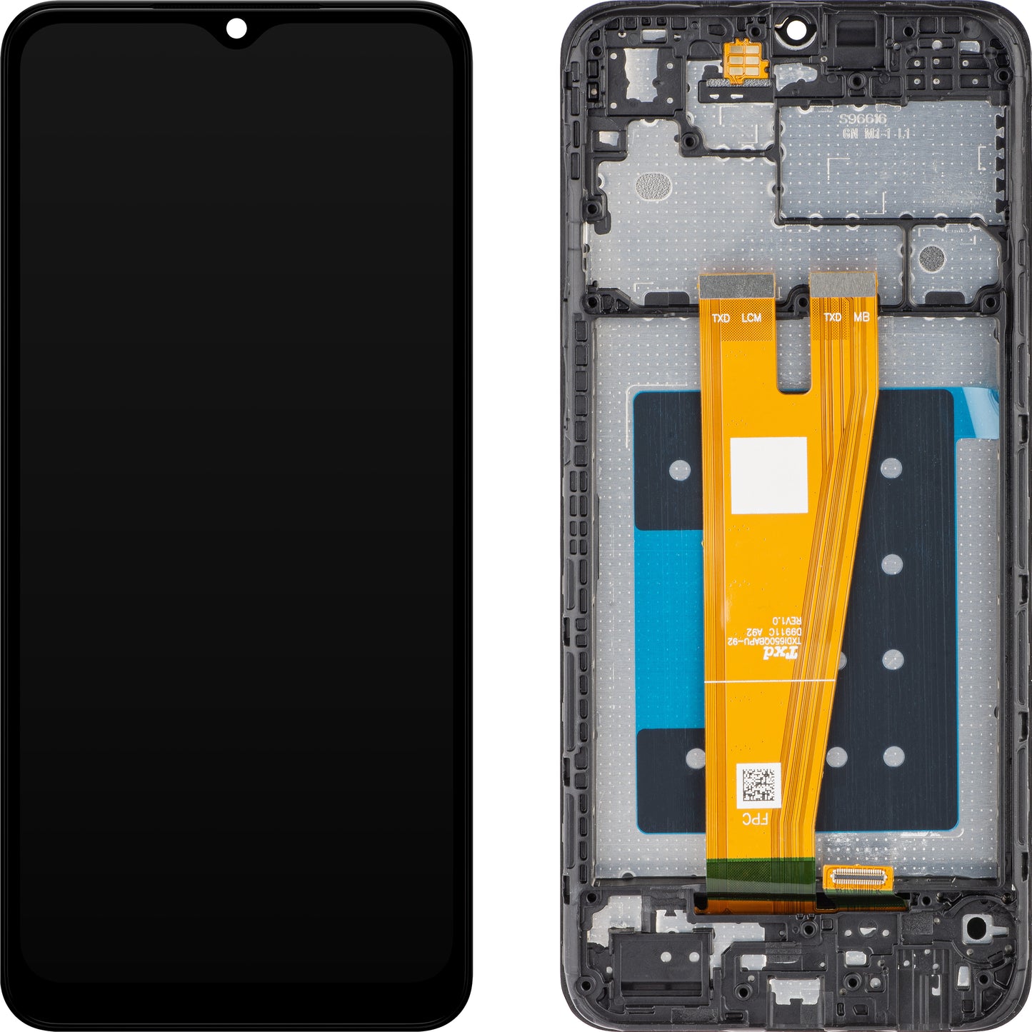 Display sa Touchscreenom MP kompatibilan sa Samsung Galaxy A04 A045, sa Ramom, Crni
