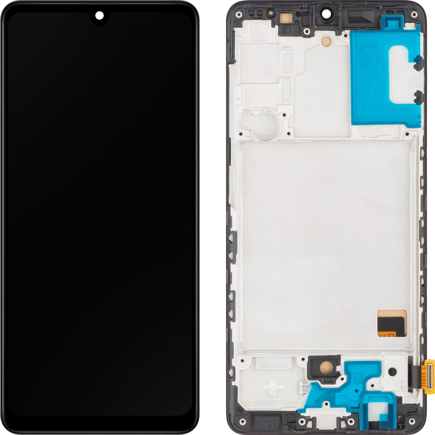 Display sa Touchscreenom MP kompatibilan sa Samsung Galaxy A41 A415, sa Ramom, Crni