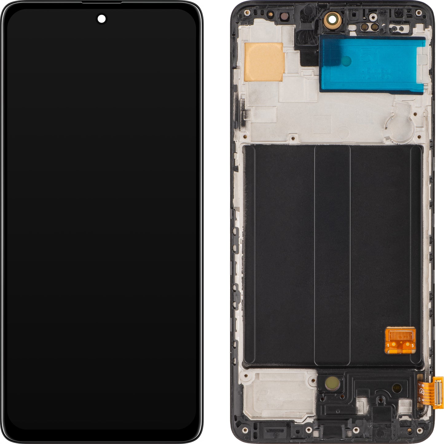 Display sa Touchscreenom MP kompatibilan sa Samsung Galaxy A51 A515, sa Ramom, OLED Verzija, Crni