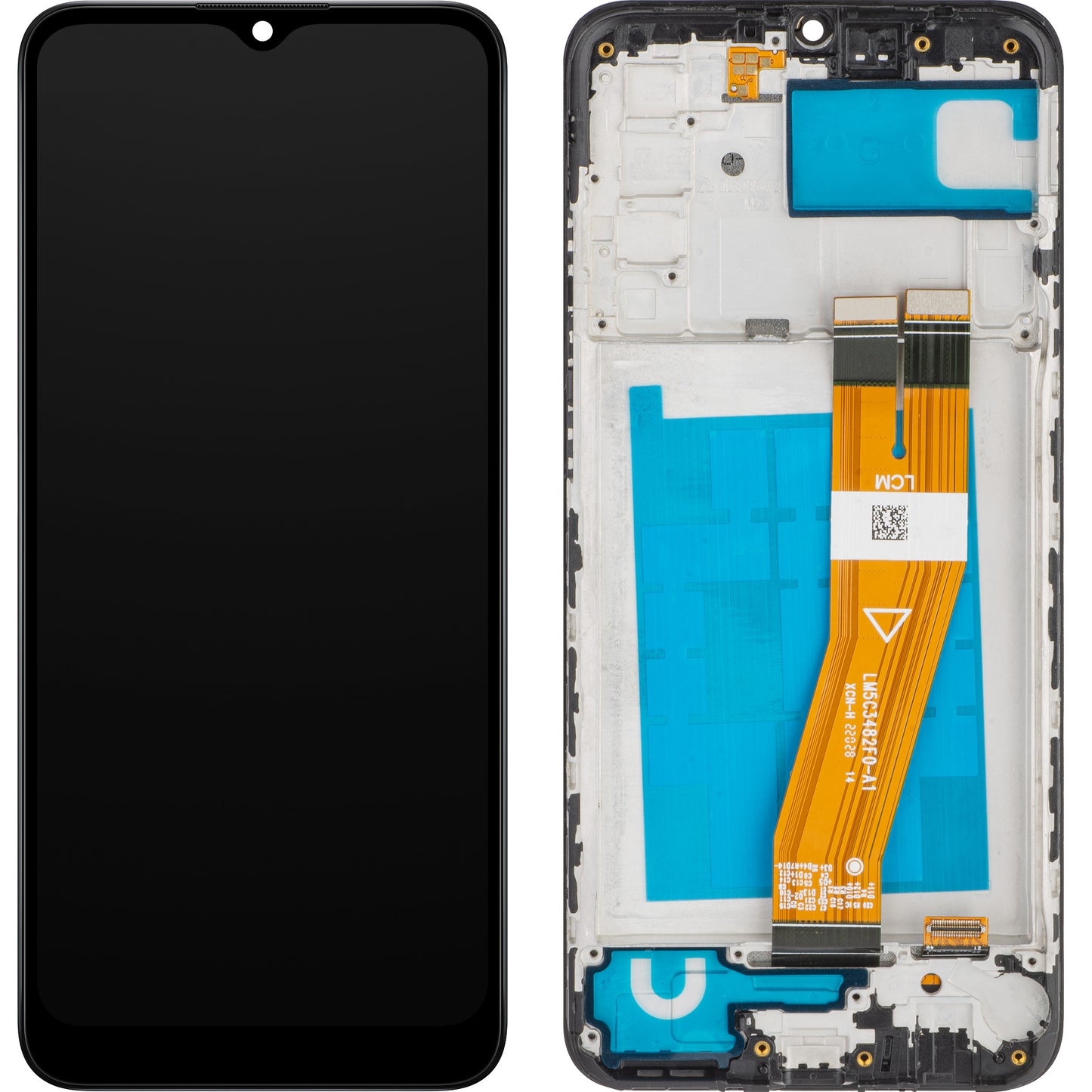 Display sa Touchscreenom MP kompatibilan sa Samsung Galaxy A02s A025F, sa Ramom, Crni