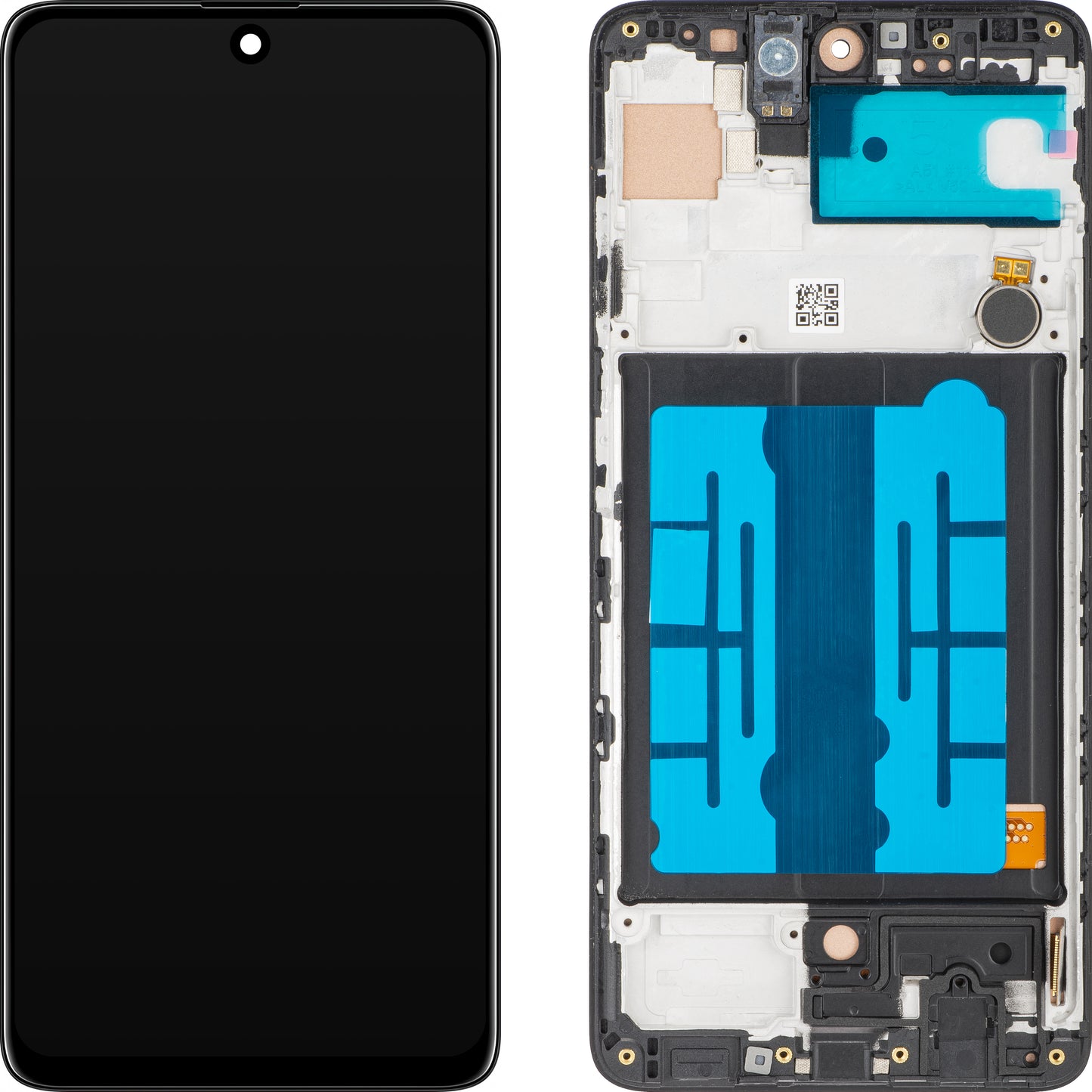 Display sa Touchscreenom MP kompatibilan sa Samsung Galaxy A51 A515, sa Ramom, Crni