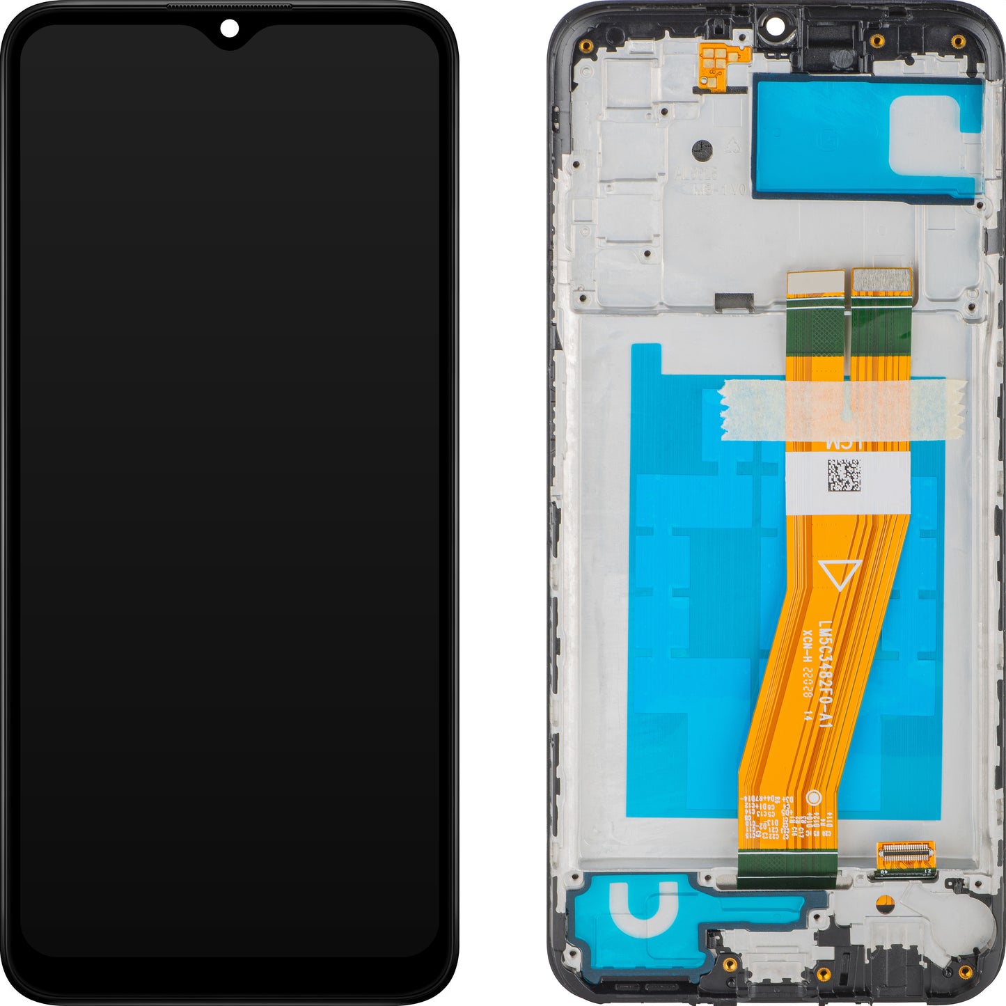Display sa Touchscreen MP kompatibilan sa Samsung Galaxy A03s A037, sa Ramom, Verzija F, Crni