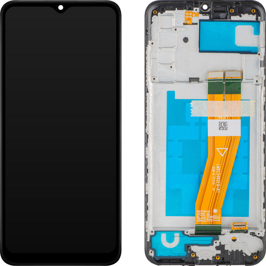 Ekran sa Touchscreen MP kompatibilan sa Samsung Galaxy A03s A037, sa Ramom, Verzija F, Crna, Swap