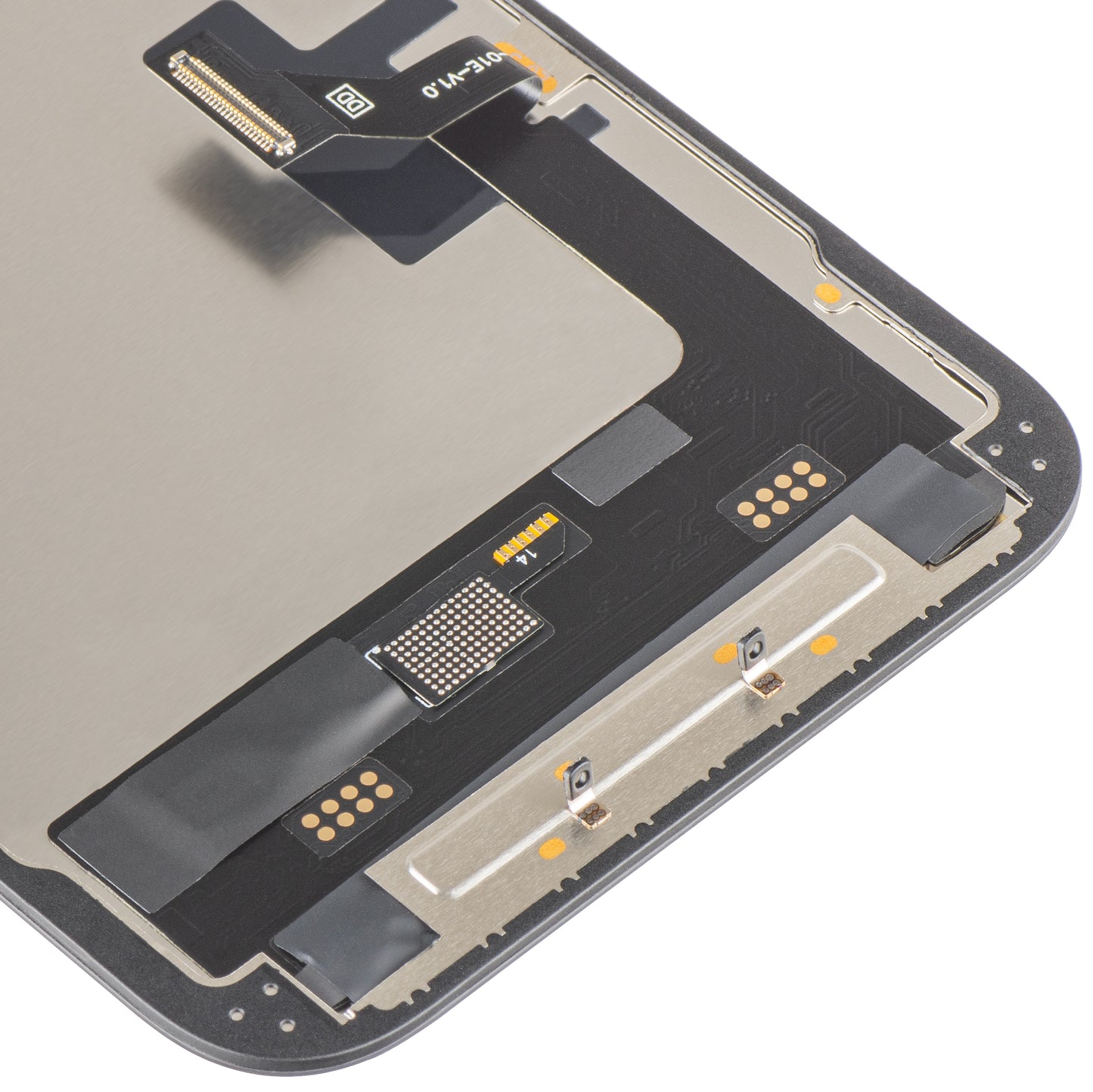 Ekran sa Touchscreen MP kompatibilan sa Apple iPhone 17e / 16e, sa Ramom, Verzija Soft OLED FHD 120Hz IC Movable, Crna