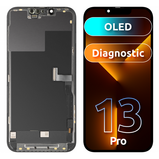 Display sa Touchscreen MP kompatibilan sa Apple iPhone 13 Pro, sa Ramom, OLED FHD Diagnostic verzija, Crna