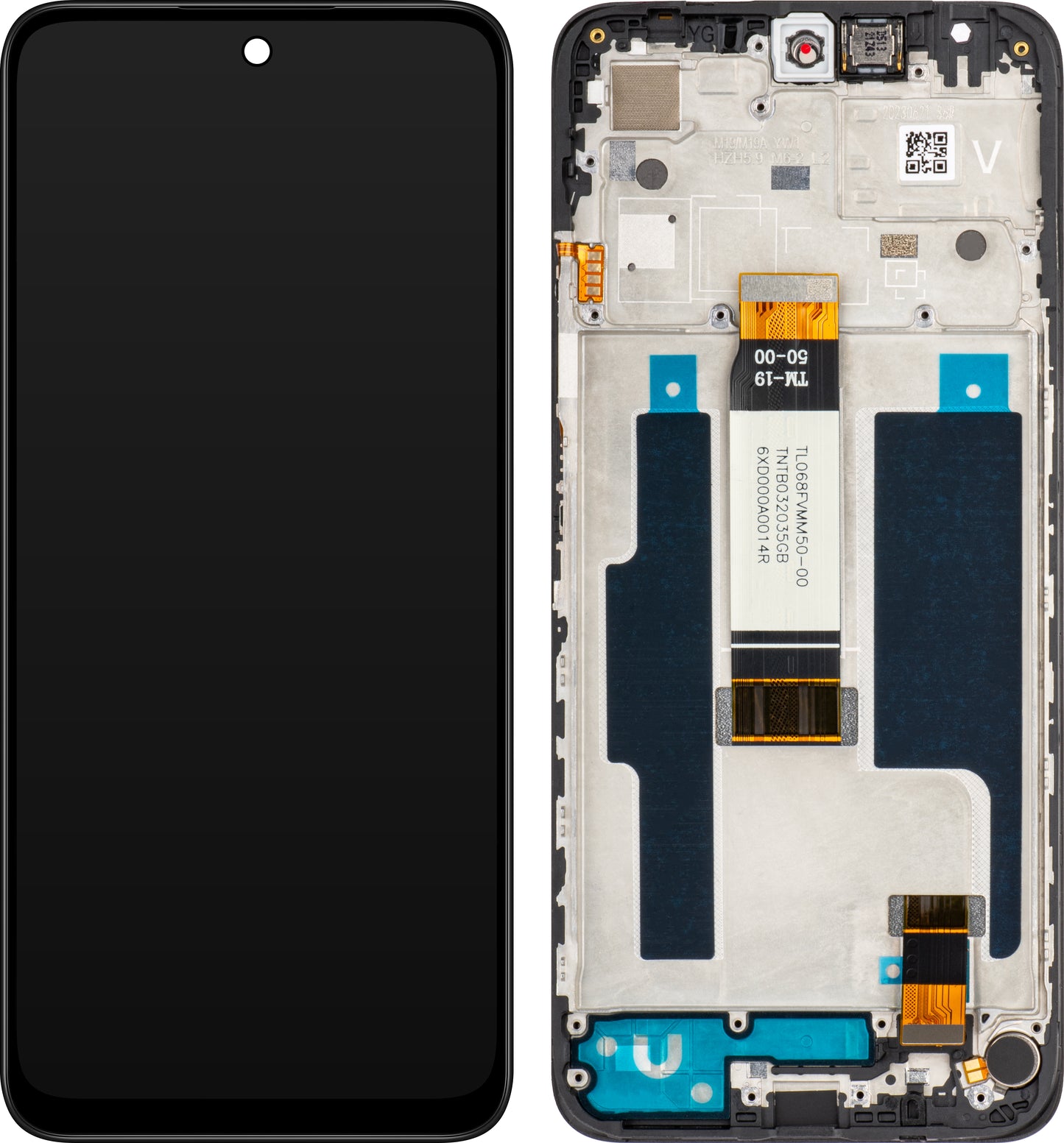 Zaslon s dodirnim ekranom MP kompatibilan s Xiaomi Redmi 12, s okvirom, crni