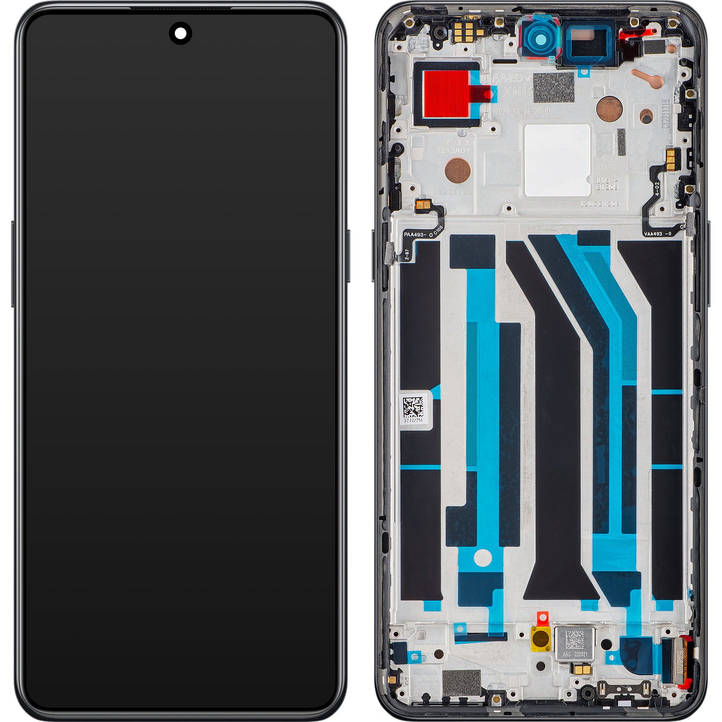 Display sa Touchscreen-om OnePlus 10T / Ace Pro, sa Ramom, Crni (Moonstone Black), Service Pack 4130326