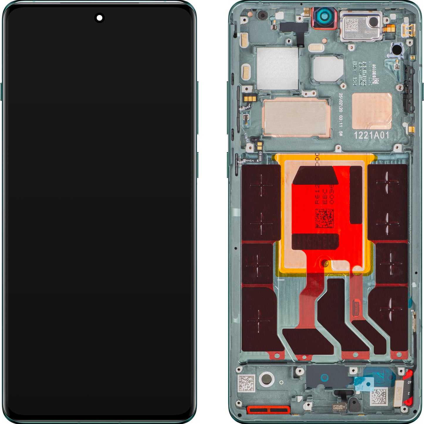 Display sa Touchscreen-om OnePlus 12, sa Ramom, Zeleno (Flowy Emerald), Service Pack 621029000117