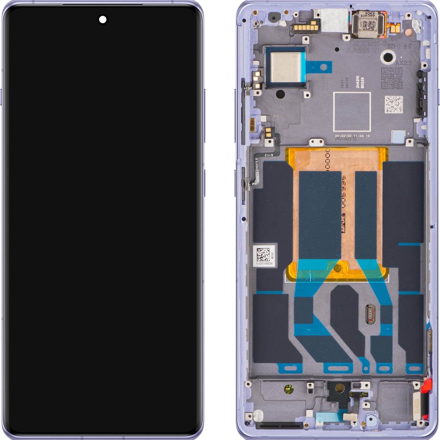 Display sa Touchscreen-om OnePlus 12R, sa Ramom, Ljubičasta (Electric Violet), Service Pack 621029000159