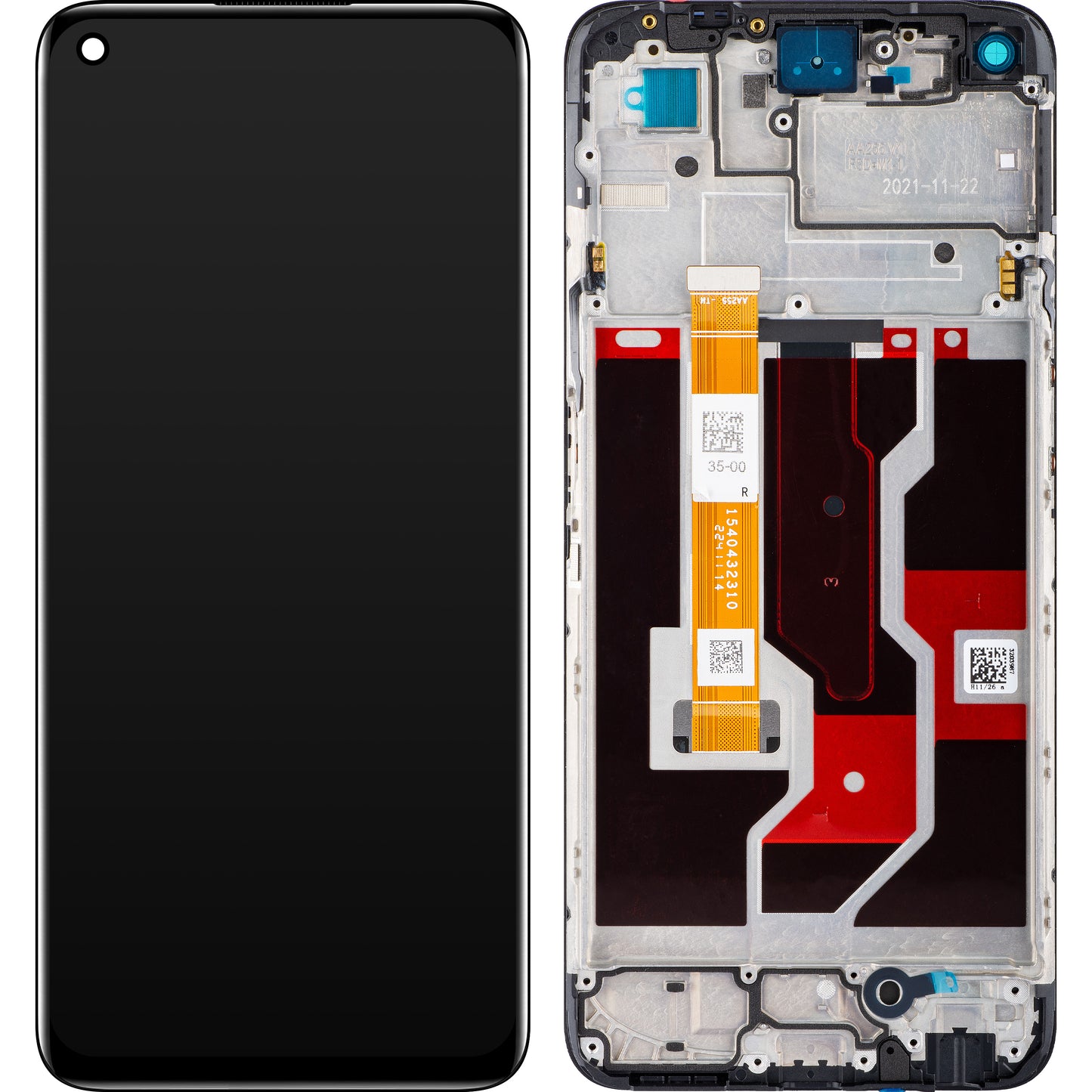 Ekran sa Touchscreen-om Oppo A96, sa Ramom, Crni, Service Pack 4130058