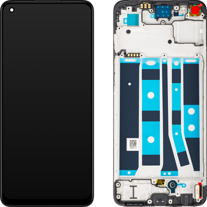 Display s dodirnim zaslonom Oppo A78 4G, s okvirom, crni (Mist Black), paket za servis 621029000059