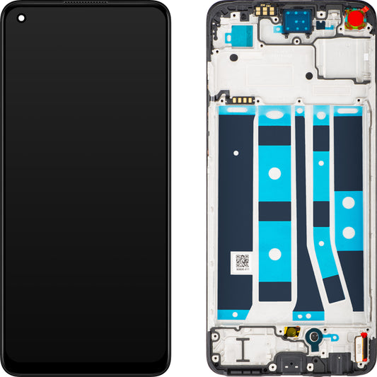 Display s dodirnim zaslonom Oppo A78 4G, s okvirom, crni (Mist Black), paket za servis 621029000059