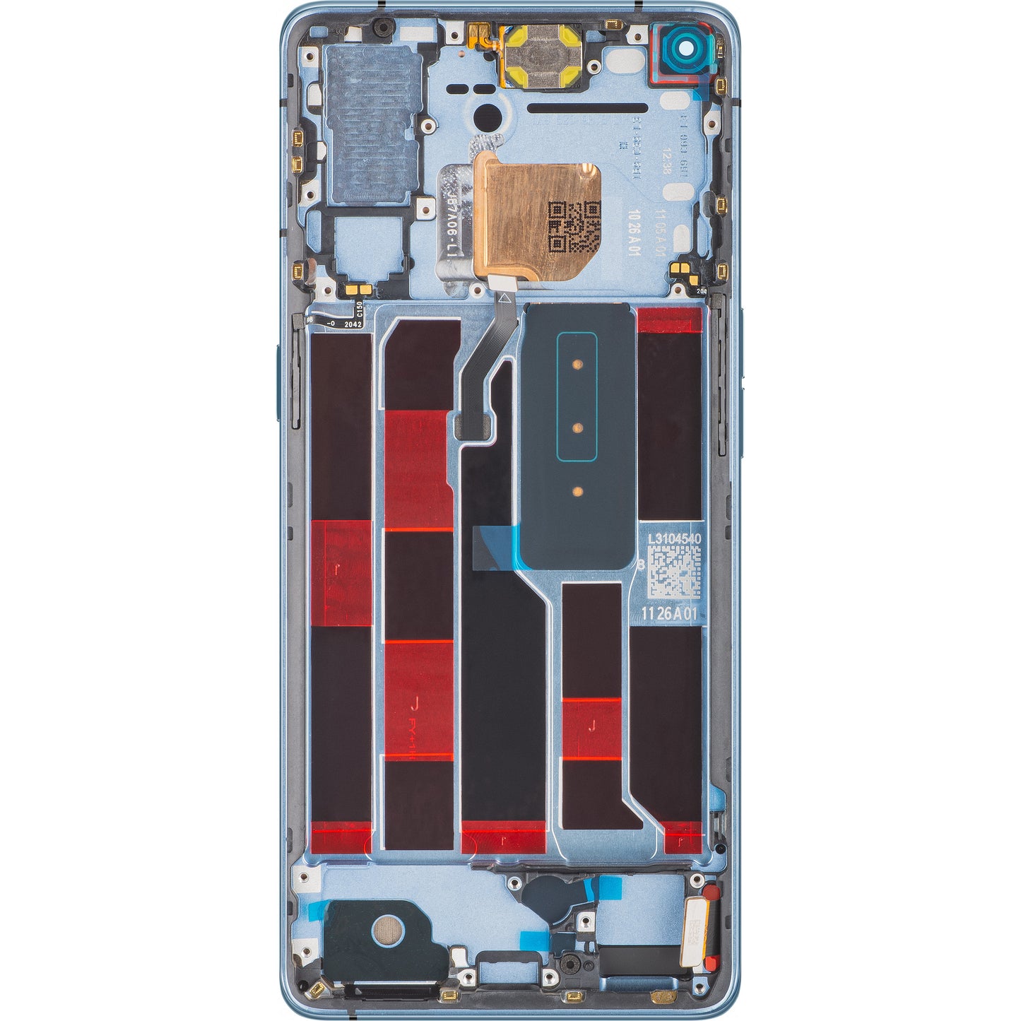 Display cu Touchscreen Oppo Reno4 Pro 5G, cu Rama, Albastru (Galactic Blue), Service Pack 4904737