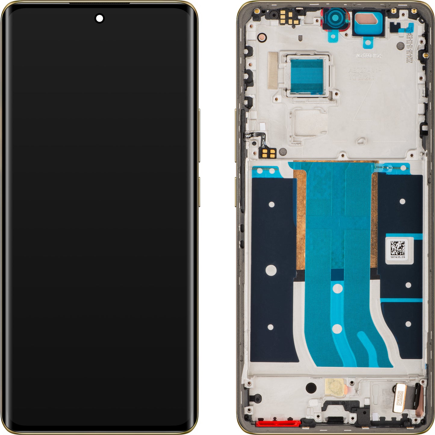 Touchscreen Display Realme 12 Pro, with Frame, Gold (Navigator Beige), Service Pack 621029000163 