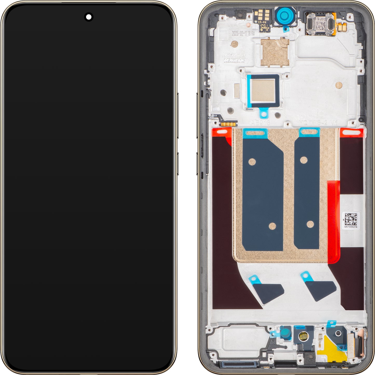 Display sa Touchscreenom Realme 14 Pro+, sa Ramom, Beli (Pearl White), Service Pack 621039000082