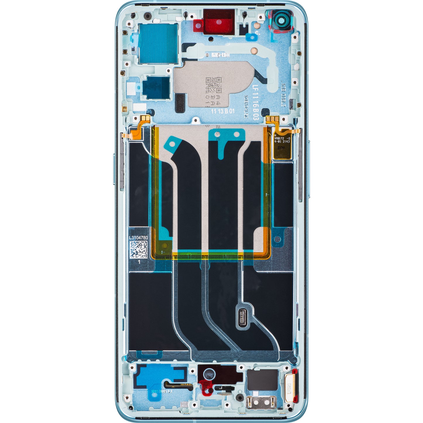 Realme GT2 Pro Touchscreen Display, with Frame, Titanium Blue, Service Pack 4909406