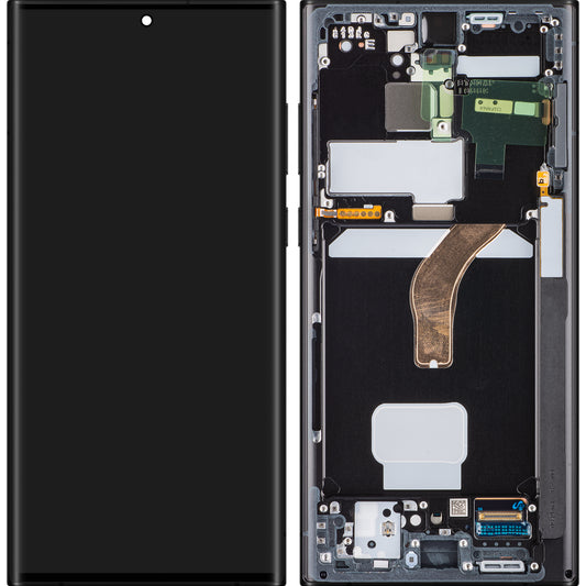 Zaslon s dodirnim ekranom Samsung Galaxy S22 Ultra 5G S908, s okvirom, Plava (Sky Blue), Servisni paket GH82-27488E