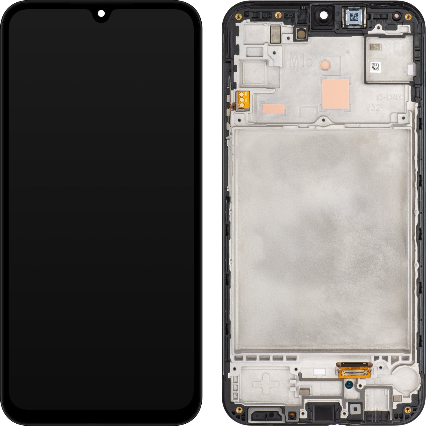 Zaslon s dodirnim ekranom Samsung Galaxy M15, s okvirom, crni (sivi), servisni paket GH82-34683A
