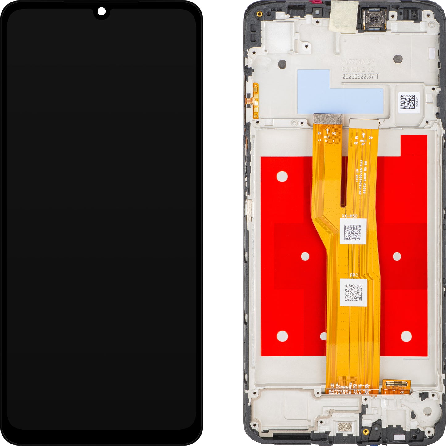 Display sa Touchscreen-om Samsung Galaxy A07 4G A075, sa Ramom, Sivi, Service Pack GH81-28044A