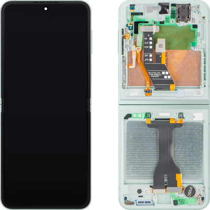 Display sa Touchscreenom Samsung Galaxy Z Flip6 F741, sa Ramom, Pod Inner, Zelen (Mint), Service Pack GH82-35014D