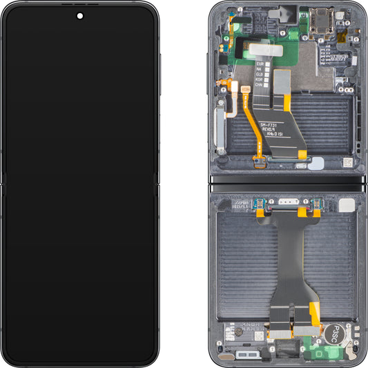 Display sa Touchscreen-om Samsung Galaxy Z Flip5 F731, sa Ramom, Sub Inner, Sivi (Graphite), Service Pack GH82-31827A