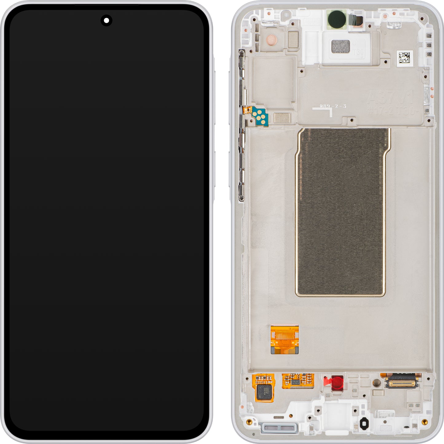 Display sa ekranom osetljivim na dodir Samsung Galaxy A37 5G, sa ramom, bela boja, Service Pack GH82-39232C