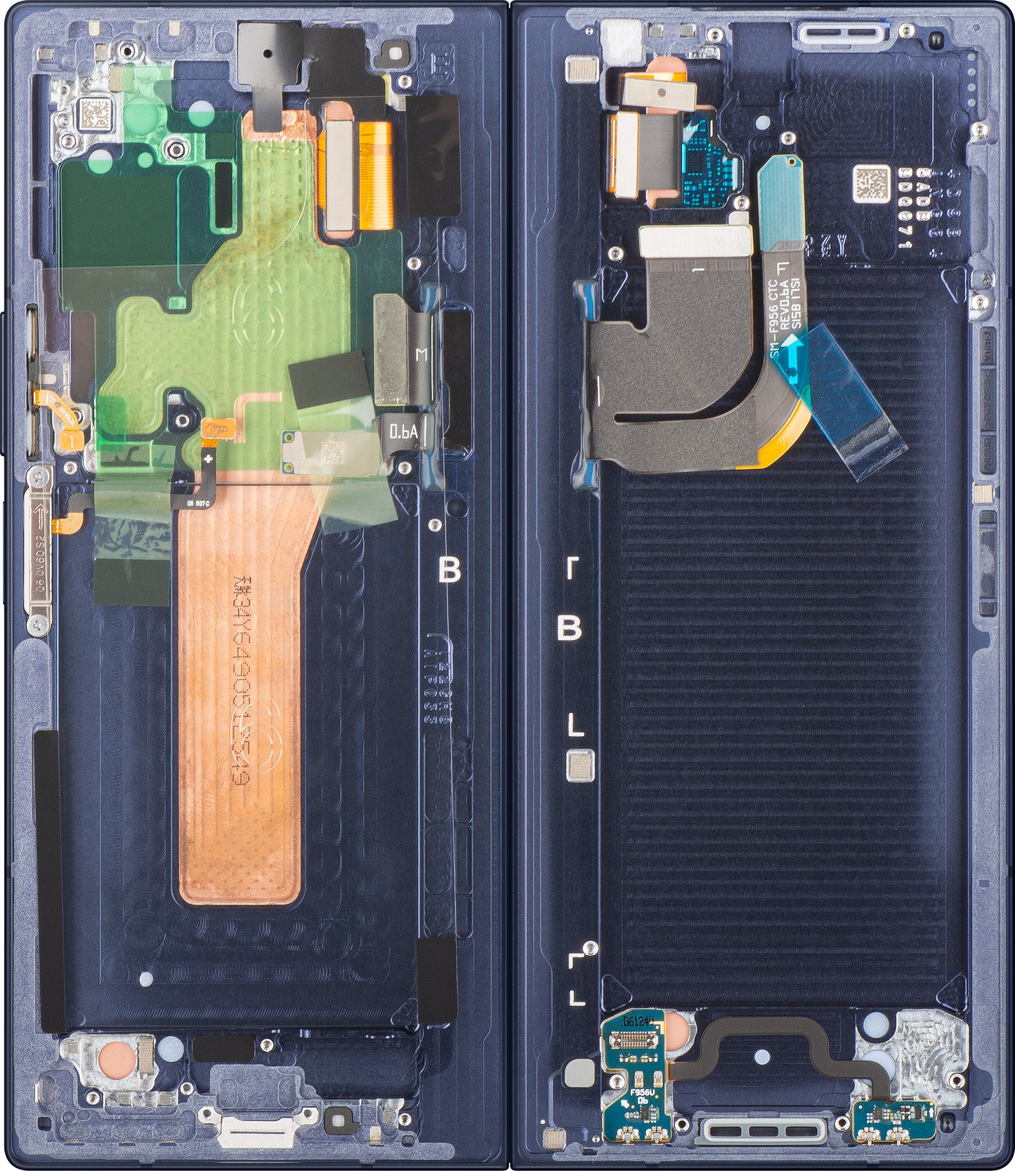 Ekran sa Touchscreen-om Samsung Galaxy Z Fold6 F956, sa Ramom, Sub Inner, Tamnoplava (Navy), Service Pack GH82-35042C