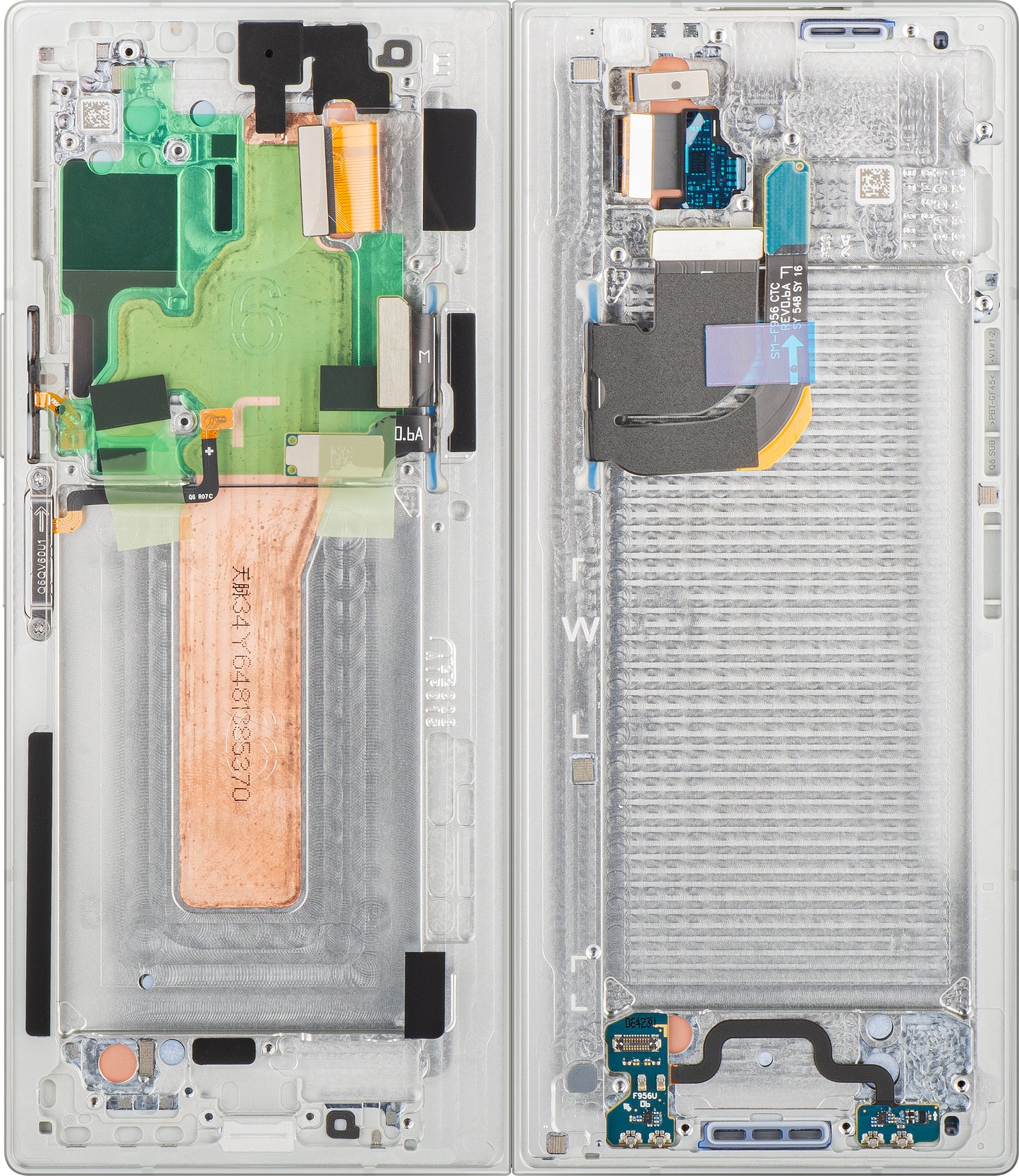 Display sa ekranom osetljivim na dodir Samsung Galaxy Z Fold6 F956, sa ramom, Sub Inner, bela, Service Pack GH82-35042E