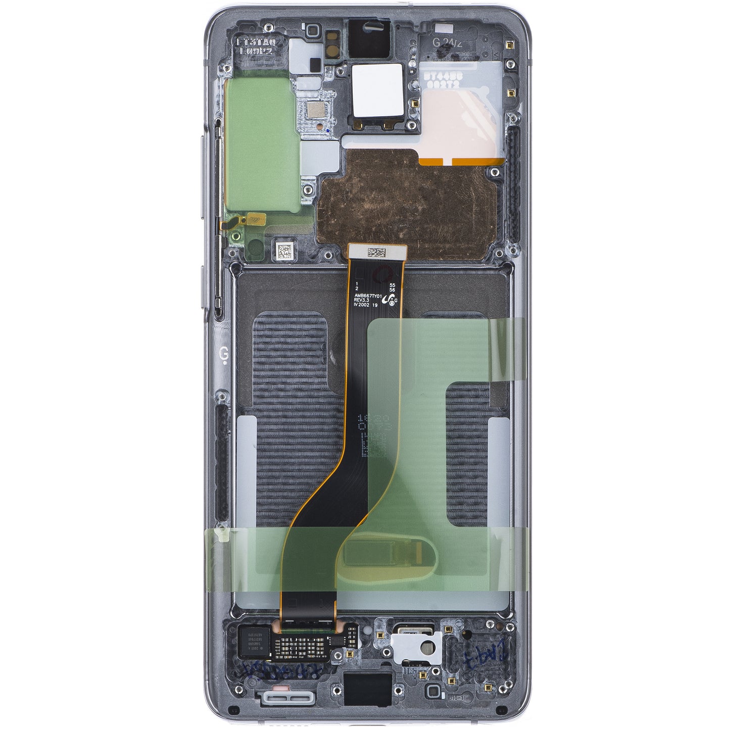 Zaslon s dodirnim ekranom Samsung Galaxy S20+ 5G G986 / S20+ G985, s okvirom, sivi (Cosmic Grey), paket za servis GH82-31441E