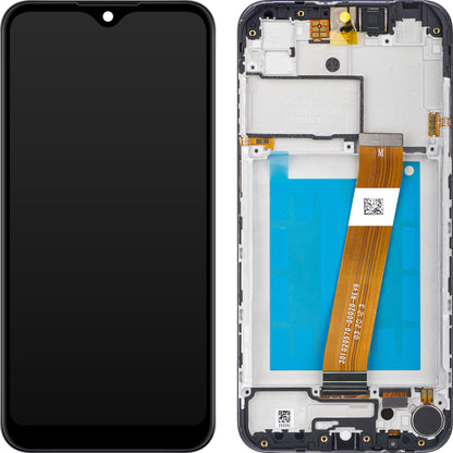 Samsung Galaxy A01 A015 Display with Touchscreen, with Frame, European Version, Black, Service Pack GH81-18209A