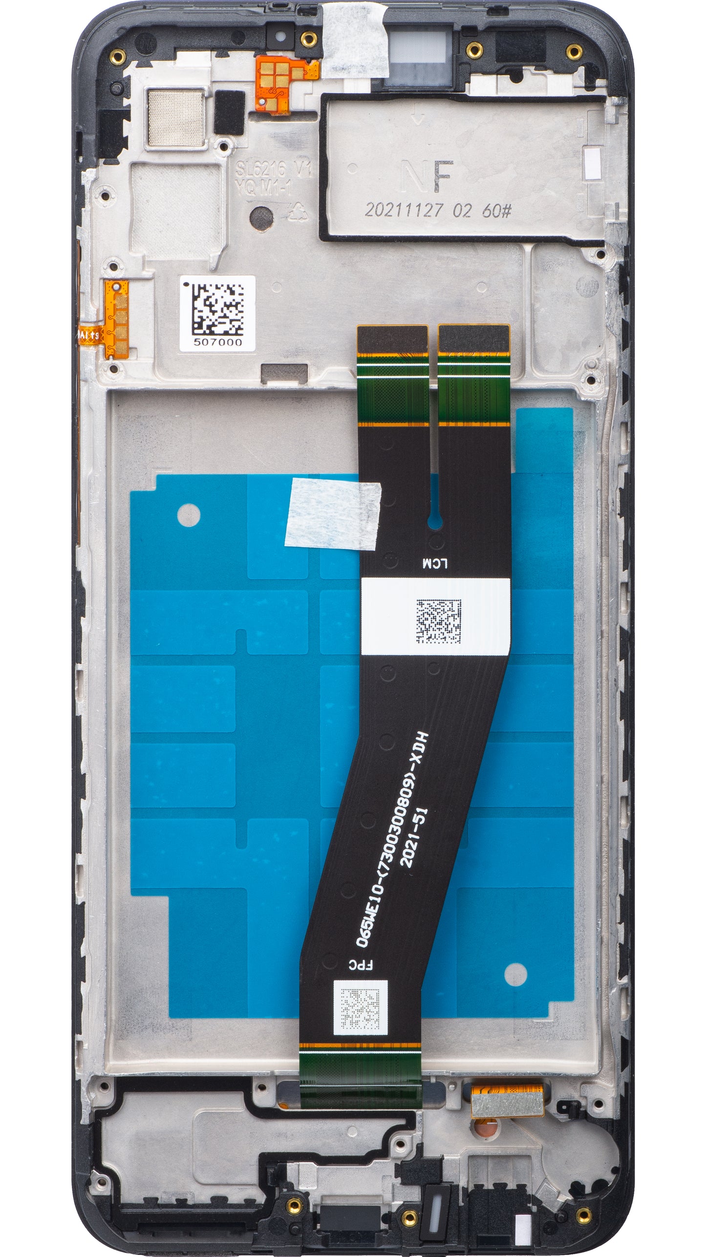 Touchscreen Display Samsung Galaxy A03 A035, with Frame, Version G, Black, Service Pack GH81-21626A