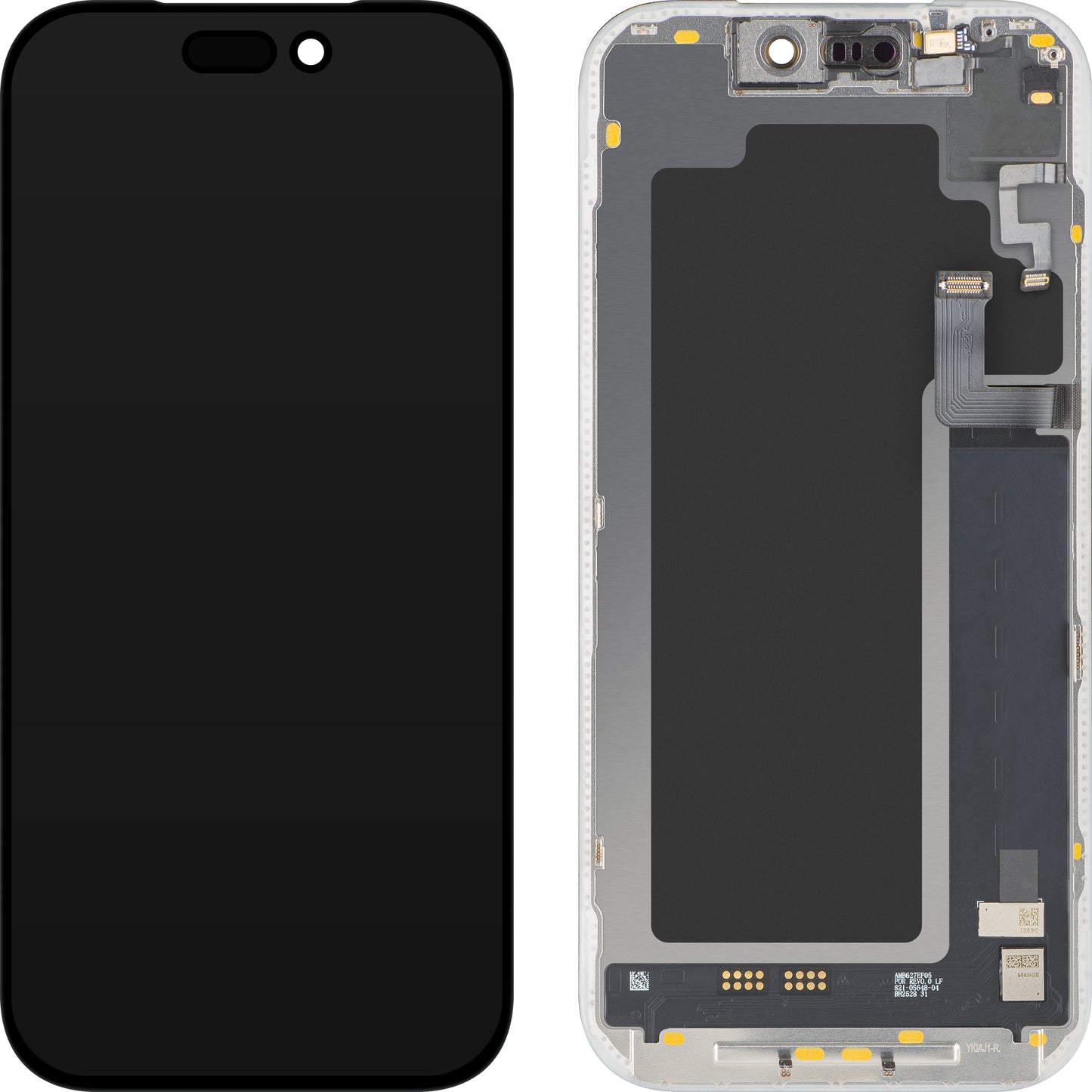 Ekran sa Touchscreen-om i Senzorom Blizine Svetlosti MP kompatibilan sa Apple iPhone 17 Pro, sa Ramom, Verzija Soft OLED FHD 120Hz Dijagnostika, Crna
