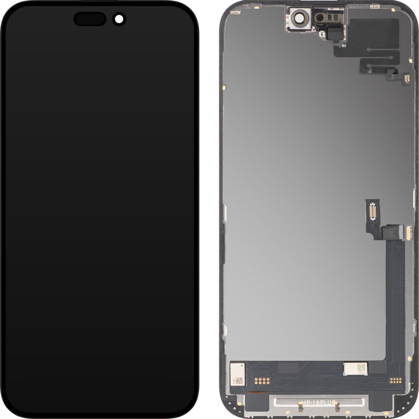 Ekran sa Touchscreen-om i Senzorom Blizine MP kompatibilan sa Apple iPhone 16 Plus, sa Ramom, Verzija Soft OLED FHD Dijagnostika, Crna
