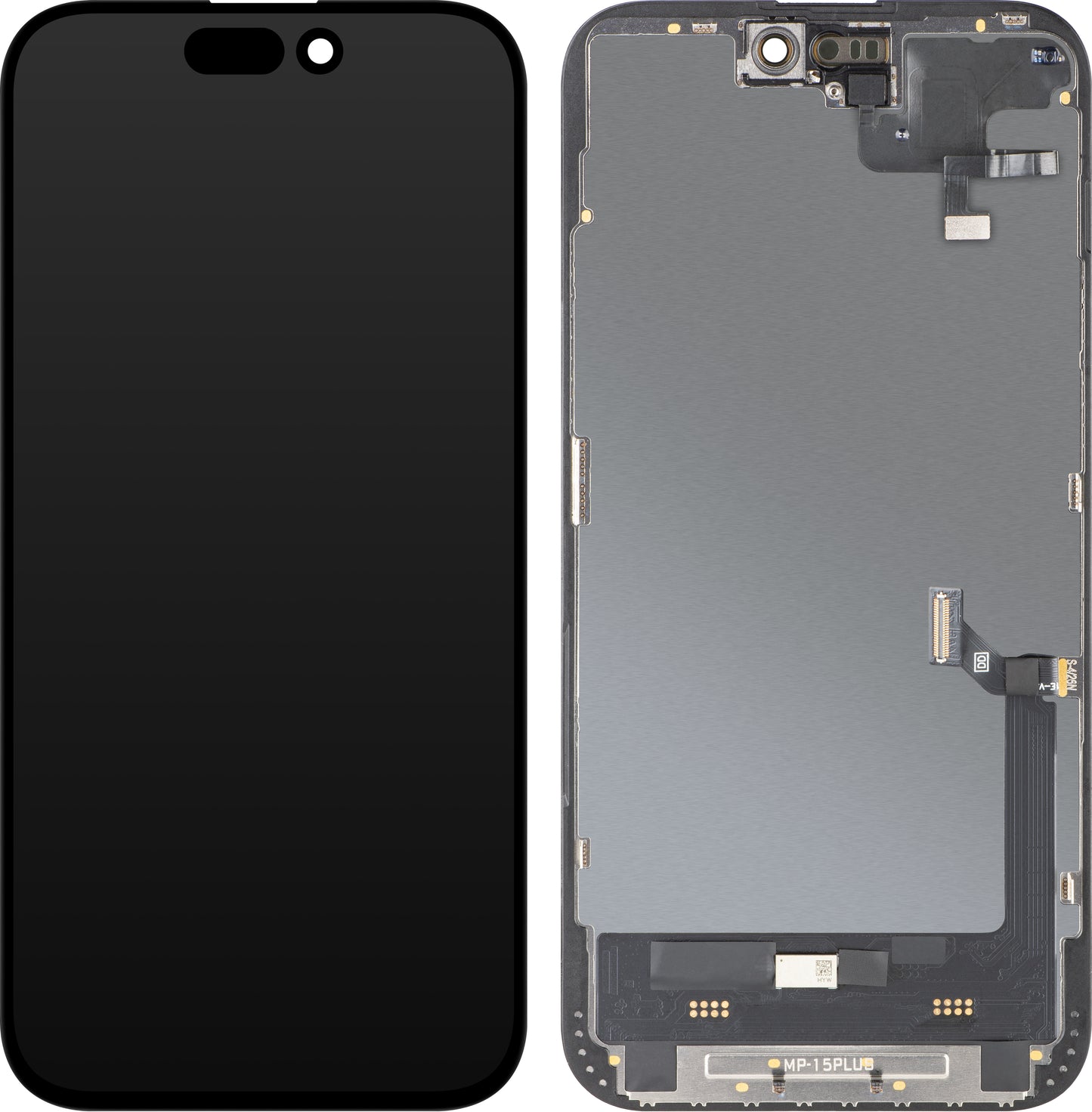 Ekran sa Touchscreen-om i Senzorom Blizine MP kompatibilan sa Apple iPhone 15 Plus, sa Ramom, Verzija Soft OLED FHD Dijagnostika, Crna