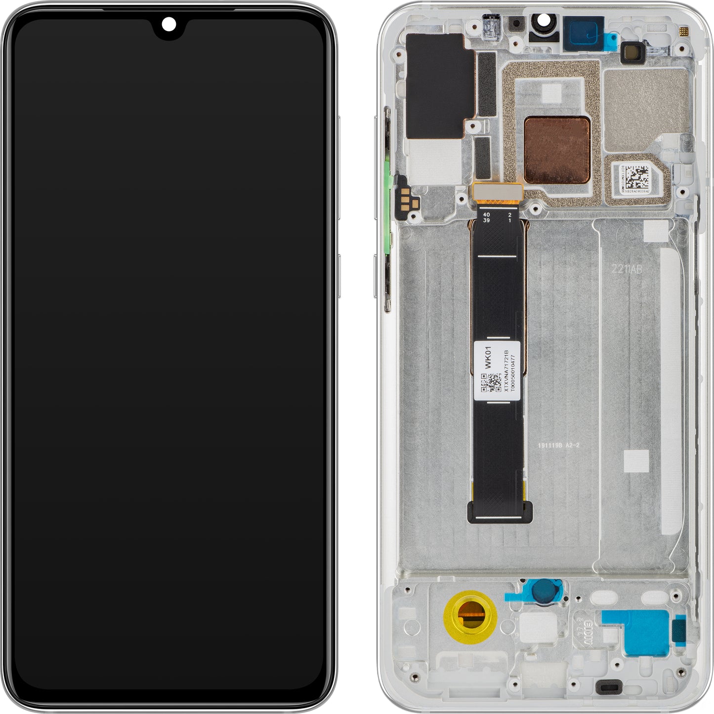 Display sa Touchscreen-om Xiaomi Mi 9 Pro 5G, sa Ramom, Beli (Dream White), Service Pack 5600020F1X00
