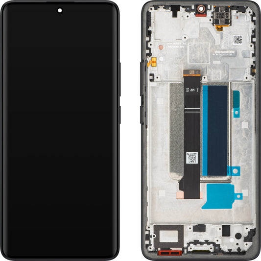 Touchscreen Display Xiaomi Redmi Note 13 Pro+, with Frame, Black, Service Pack 560002N16U00 