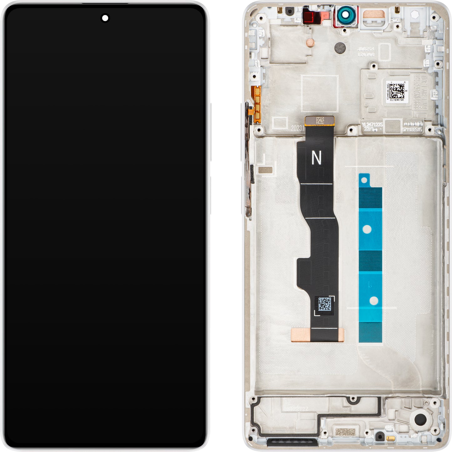 Display sa Touchscreen-om Xiaomi Redmi Note 13 5G, sa Ramom, Beli (Arctic White), Service Pack 5600040N1700