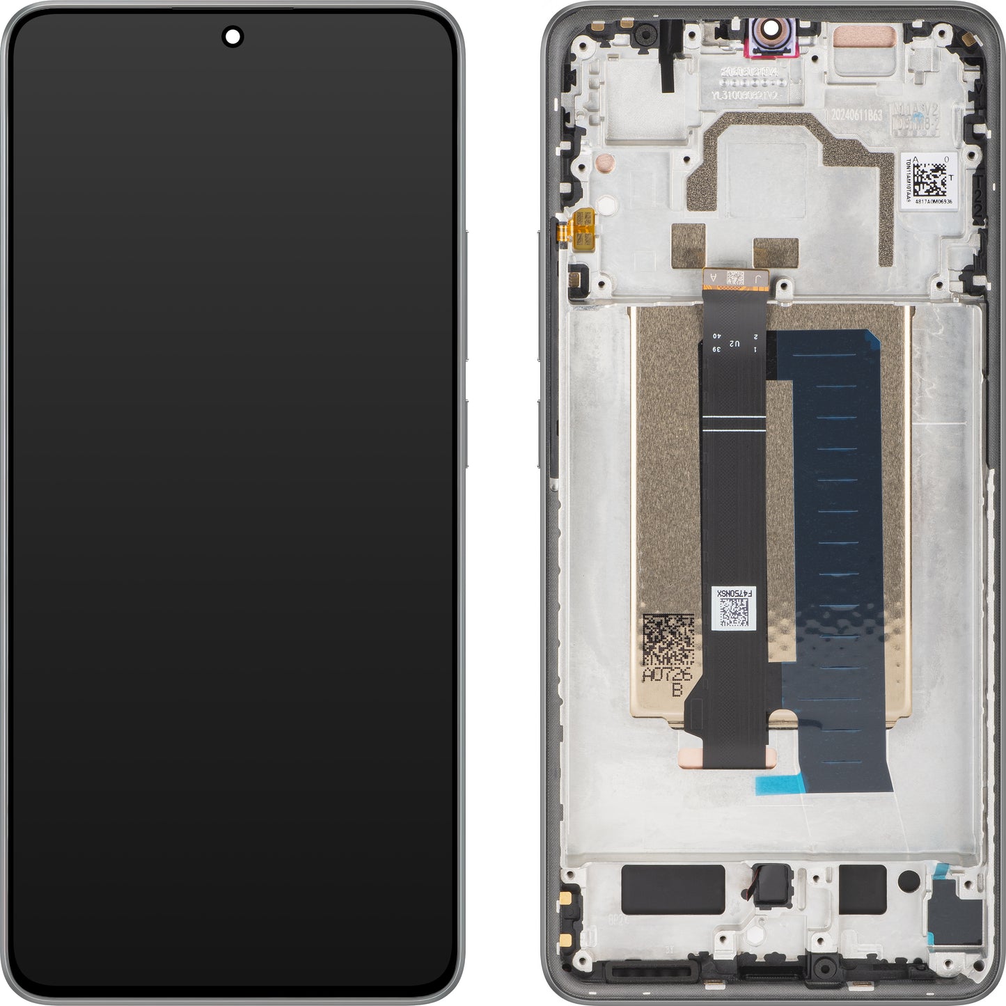 Display sa Touchscreen-om Xiaomi Poco X6 Pro, sa Ramom, Sivi, Service Pack 560001N11A00