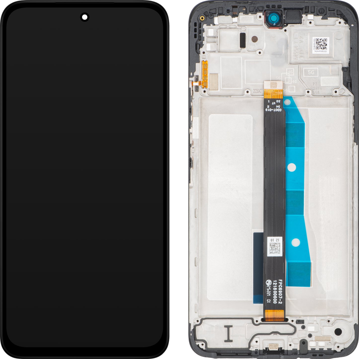 Display sa Touchscreen-om Xiaomi Poco M7 4G / Redmi 15 4G, sa Ramom, Evropska Verzija, Crna, Service Pack 560001O19AP00