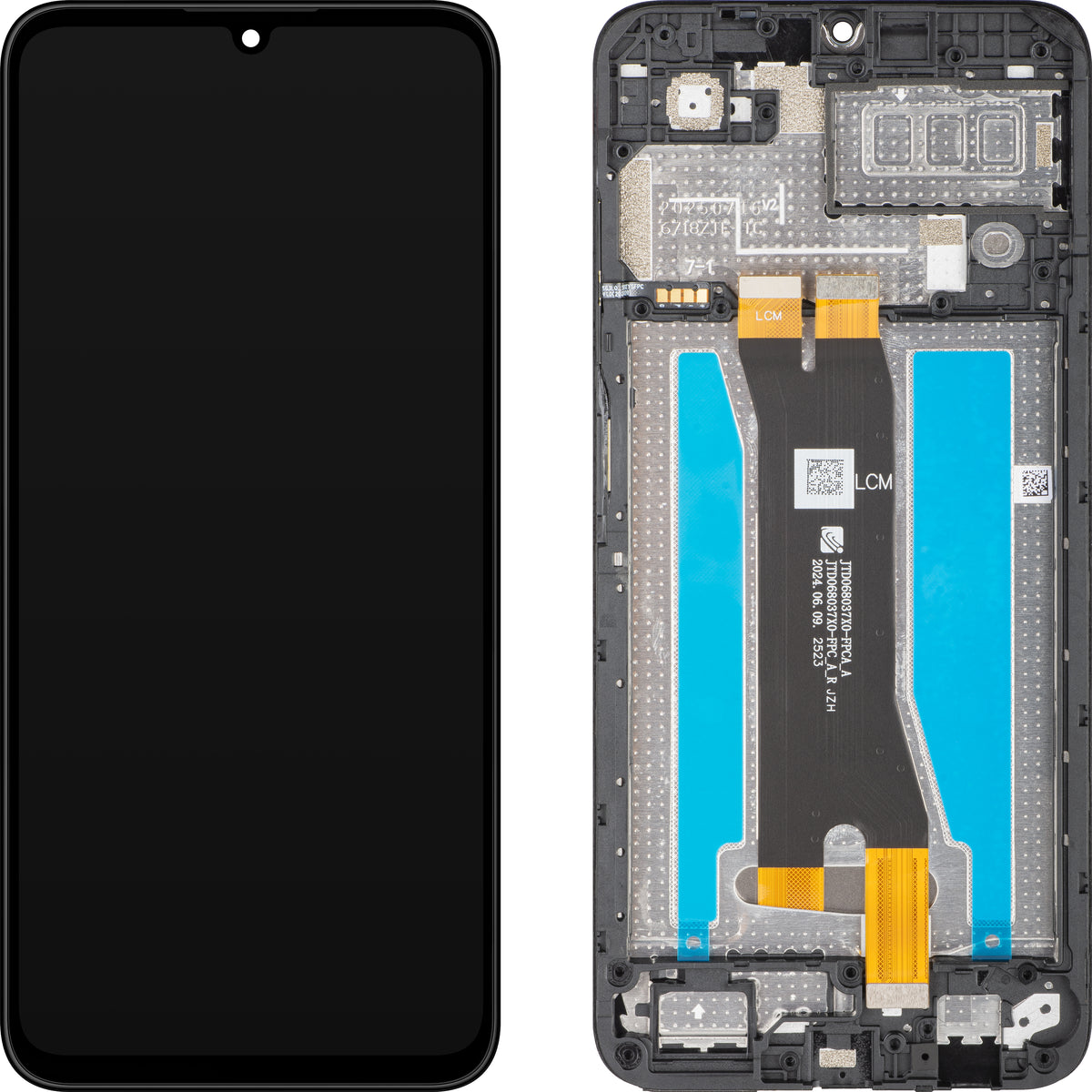 Ekran osetljiv na dodir za ZTE Blade A55, sa ramom, crni, Service Pack 80800519965