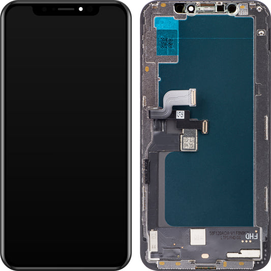 ZY Touchscreen Display for Apple iPhone XS, with Frame, In-Cell LCD Version, Black 