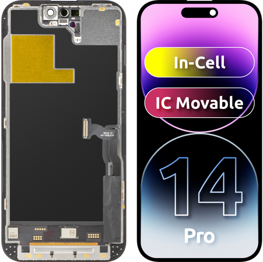 Display sa Touchscreenom ZY za Apple iPhone 14 Pro, sa Ramom, LCD In-Cell IC Movable verzija, Crni