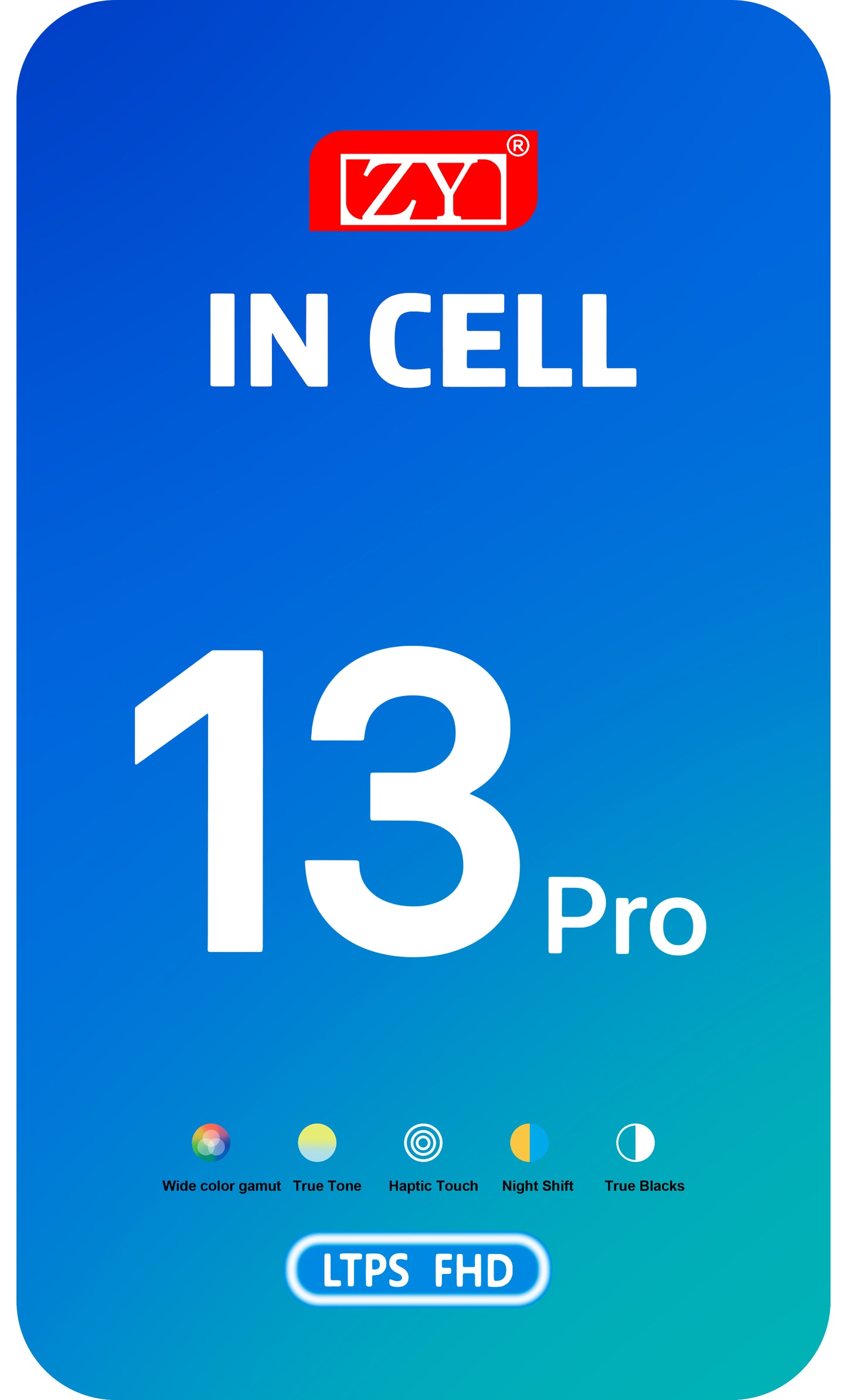 Display sa Touchscreenom ZY za Apple iPhone 13 Pro, sa Ramom, LCD In-Cell IC Movable verzija, Crni