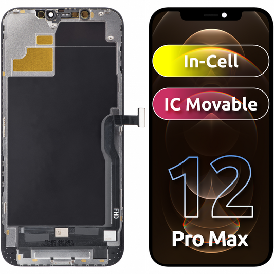 Display sa Touchscreenom ZY za Apple iPhone 12 Pro Max, sa Ramom, LCD In-Cell IC Movable verzija, Crni